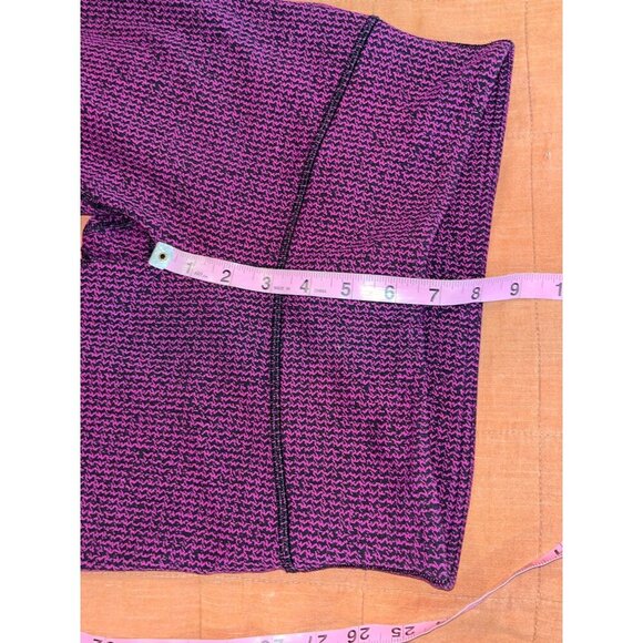 Lululemon Wunder Under Crop III Shatter Weave Dust Coral Plum Size 6 - Picture 9 of 10